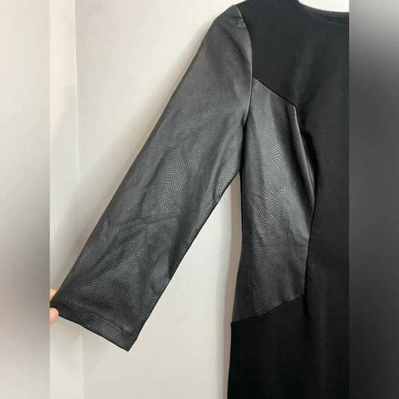 Guess - Black Fabric & Faux leather Dress - Small - Picture 2 of 4
